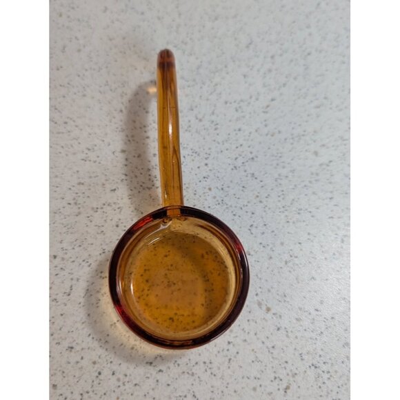 Vintage Amber Depression Glass Condiment/ Mayonnaise/Spoon/Ladle - Picture 2 of 5